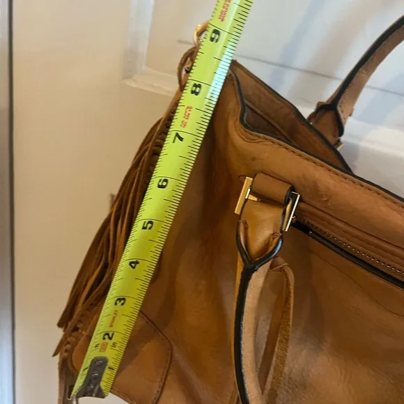 Rebecca Minkoff Tan Leather Fringe Handbag - Picture 6 of 10